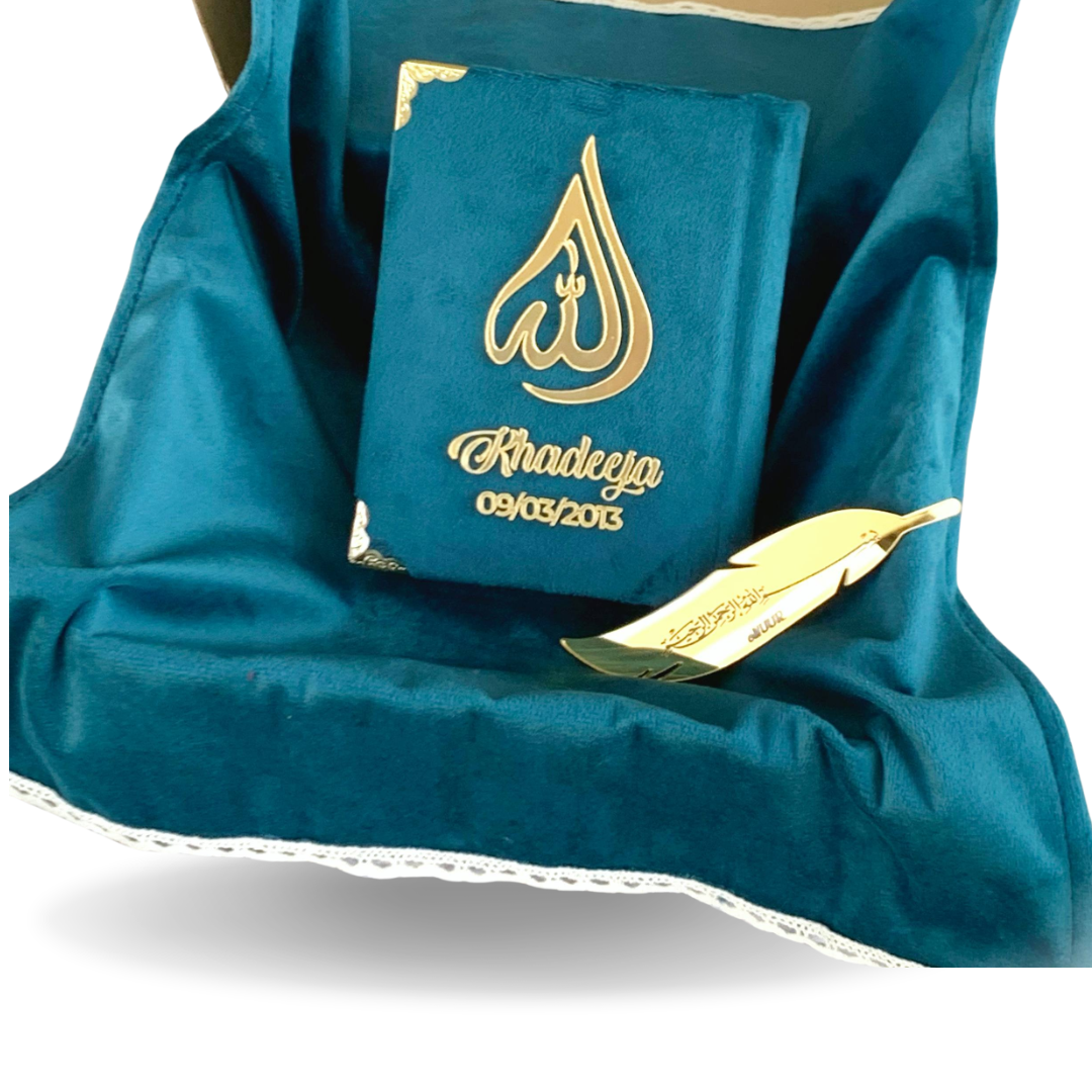 Al Quran A6 Nawra Ukiran Nama Full Set Ukiran Nama Gold Silver Edition